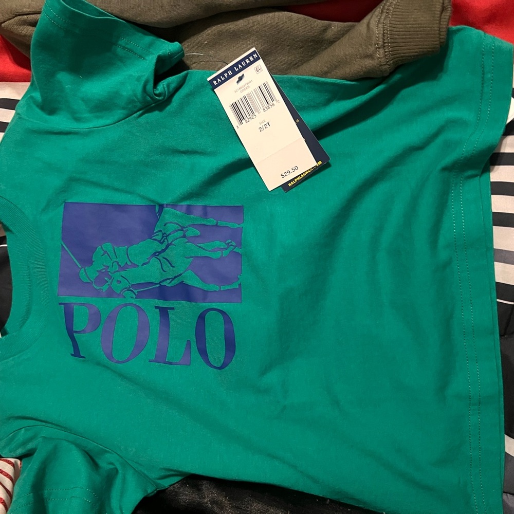 Ralph Lauren Teal Polo Shirt with Blue Logo